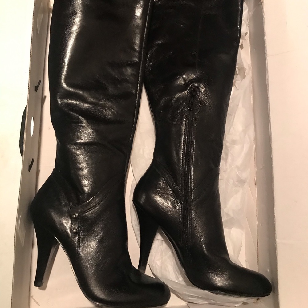 Nine West Black Leather Boots
